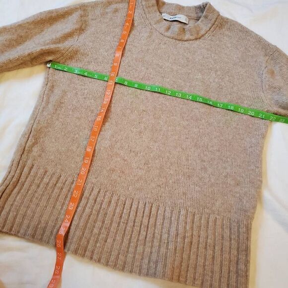 Zara Beige Chunky Soft Knit Sweater S - Picture 5 of 10